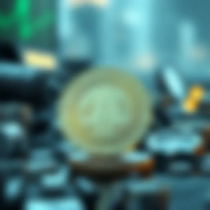 APM Coin in the Financial Ecosystem A futuristic depiction of APM Coin's role in the financial ecosystem