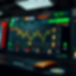 Illustration of a digital currency exchange platform interface showing various features.