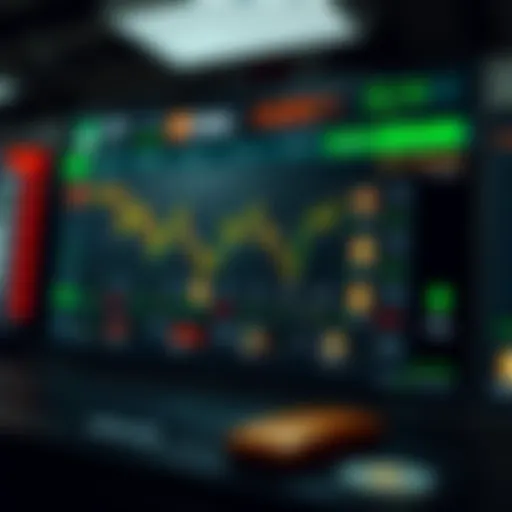 Illustration of a digital currency exchange platform interface showing various features.