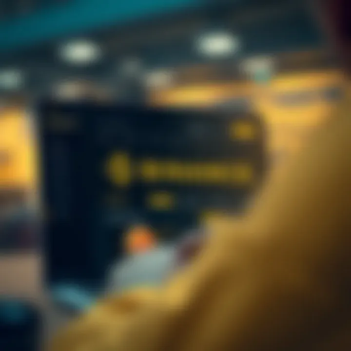 User interface of Binance showcasing its features.