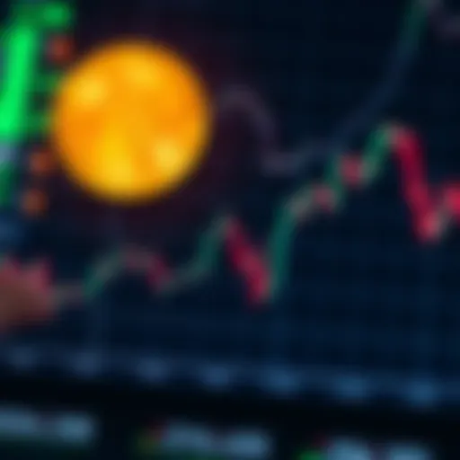 Dynamic Bitcoin market chart showcasing real-time fluctuations