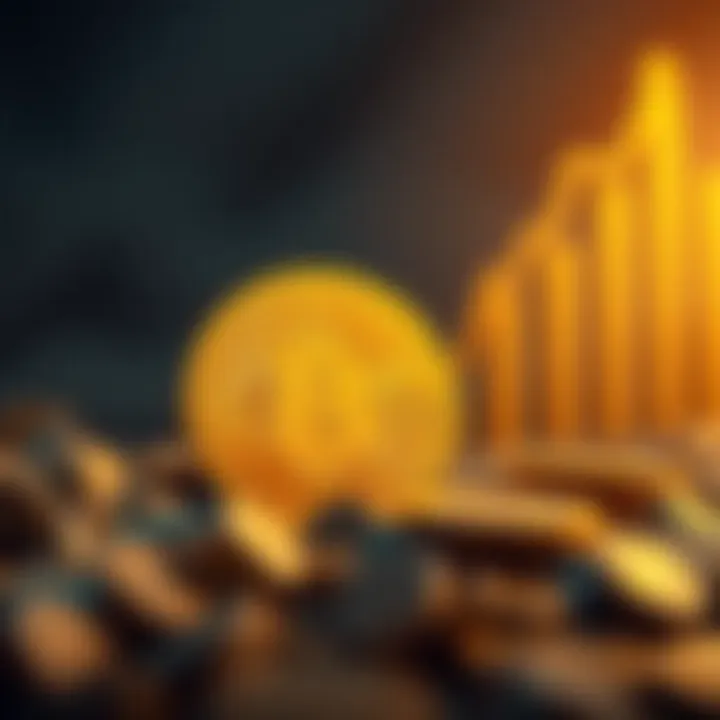 Conceptual representation of Bitcoin investment growth