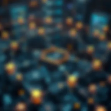 Blockchain network illustrating its decentralized structure