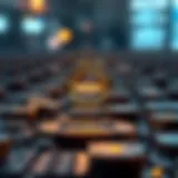 Conceptual diagram illustrating Proof of Work mechanism in blockchain