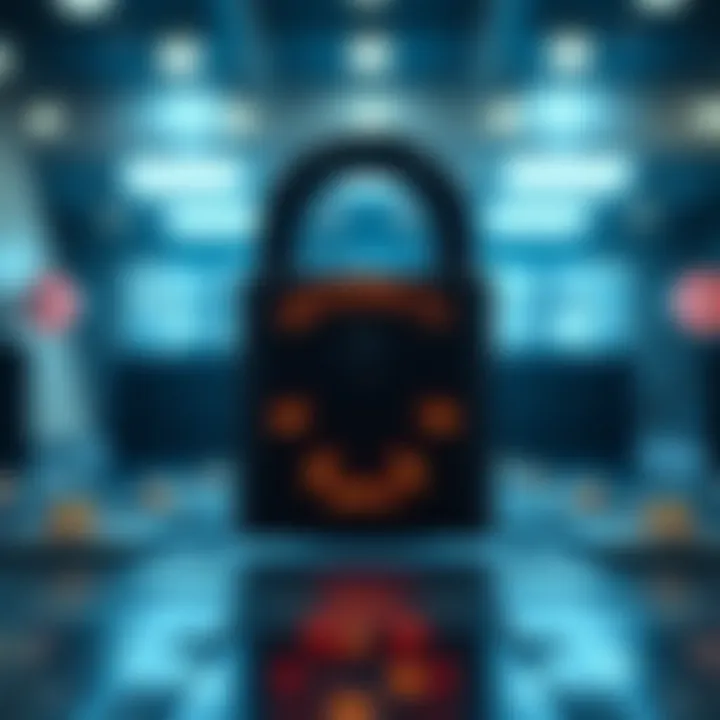 Visual representation of blockchain security features