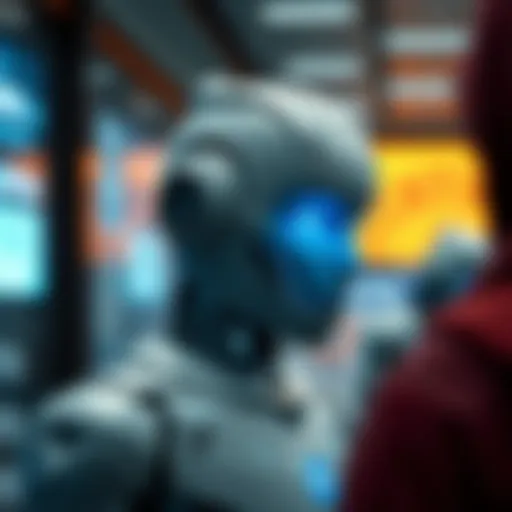 Conceptual illustration of bots in various sectors