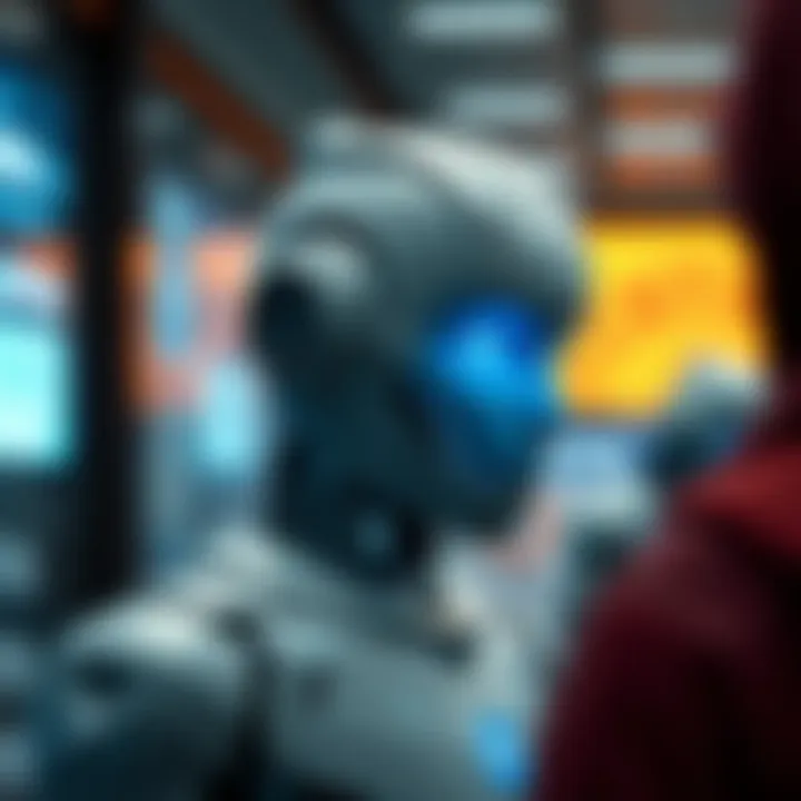 Conceptual illustration of bots in various sectors