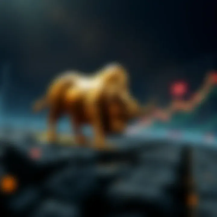 Bull market concept depicting optimism and upward trends