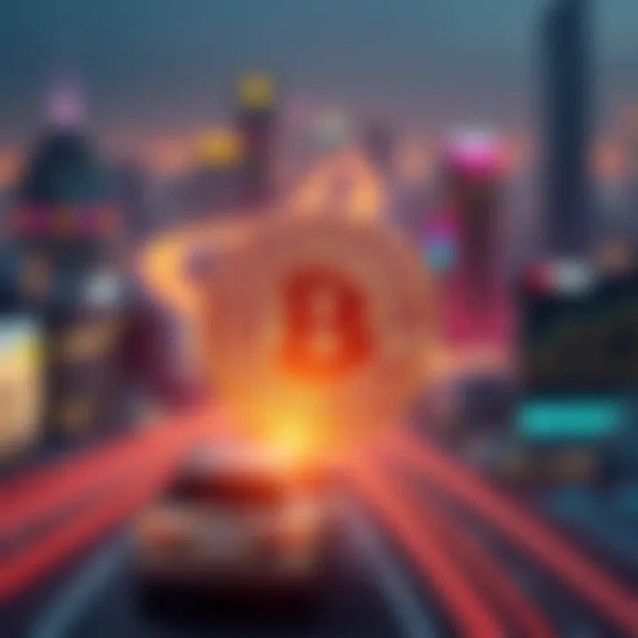 Intersection of Cryptocurrency and Future Technologies Illustration of the intersection between cryptocurrency and future technologies