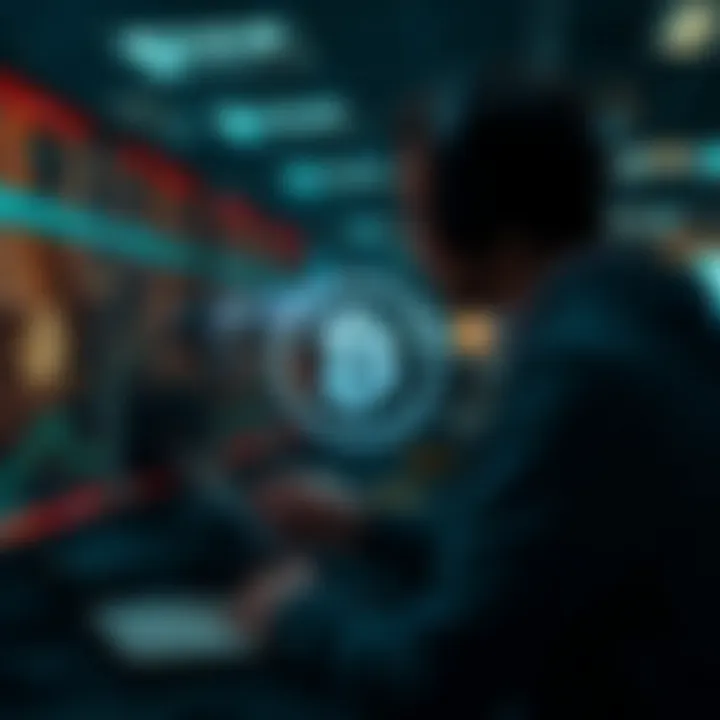 Accessing Cryptocurrency Information Effortlessly Visual depicting ease of access to cryptocurrency information through StarkNet.