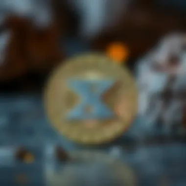 A modern cryptocurrency coin with mithril symbolism