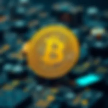 Visual representation of cryptocurrency technology