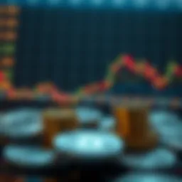 A visual representation of the volatility in cryptocurrency markets.