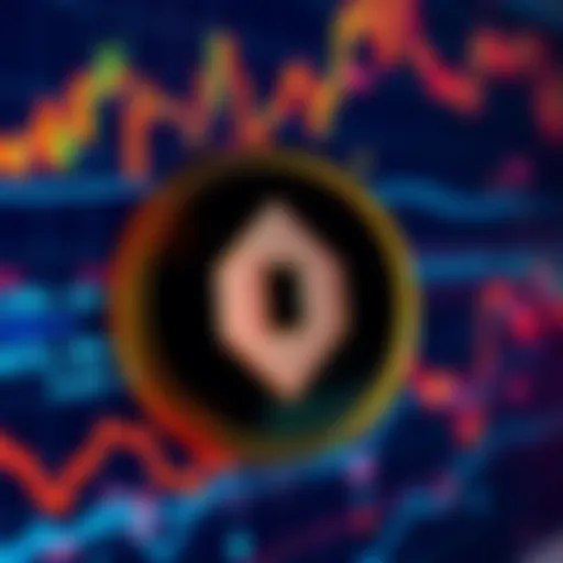 DENT cryptocurrency symbol illustrated on a digital background