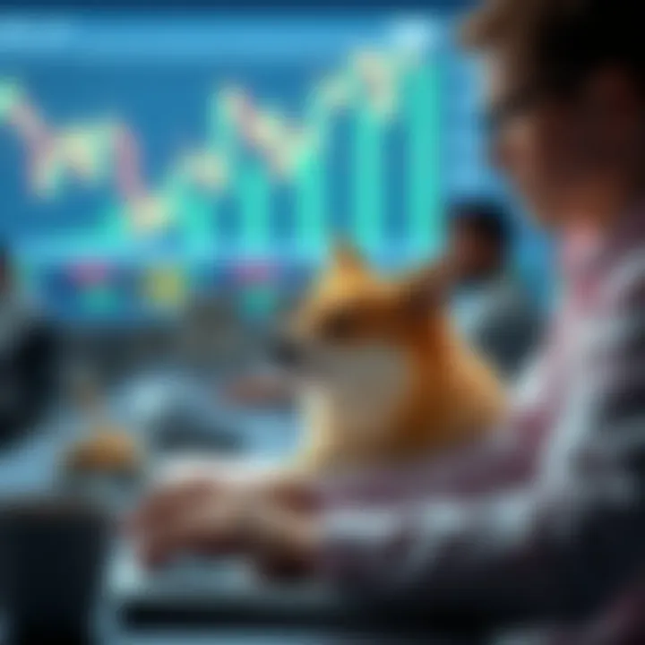 Investment Strategies in Dogecoin Investor analyzing trends related to Dogecoin