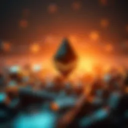 A visual representation of Ethereum blockchain technology