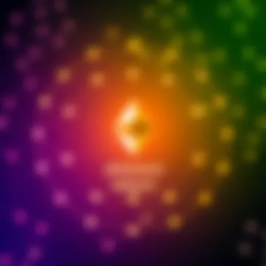 A network diagram showcasing the interconnected nodes of the Ethereum blockchain