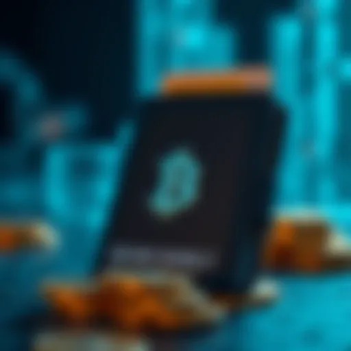 Conceptual illustration of a secure cryptocurrency wallet