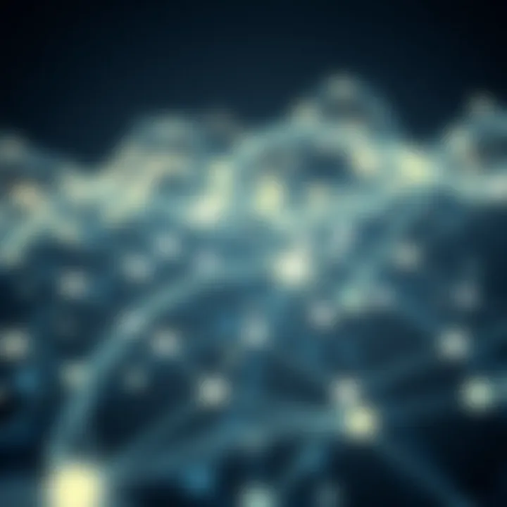 Abstract Representation of the Lightning Network An abstract representation of the Lightning Network connecting nodes.