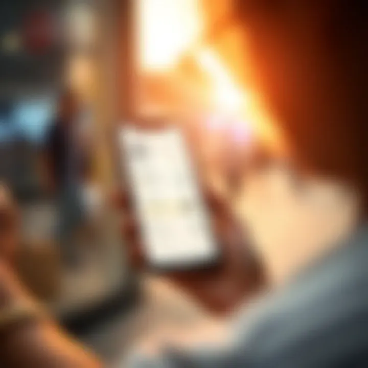 User-Centric Mobile Banking Experience An illustration of a mobile banking experience