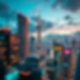 Futuristic skyline of Neo Tokyo showcasing digital architecture