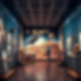 A captivating virtual NFT gallery showcasing digital art pieces.