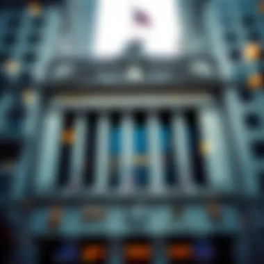 Historic Facade of NYSE The historic facade of the New York Stock Exchange building
