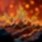 Graph showcasing cryptocurrency price peaks