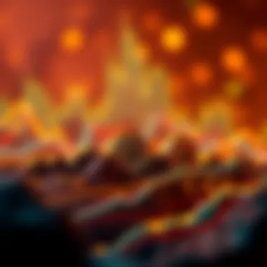 Graph showcasing cryptocurrency price peaks