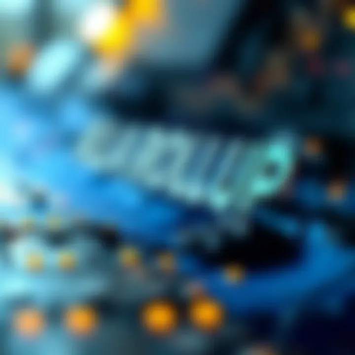 Illustration of blockchain technology illustrating rollup concepts