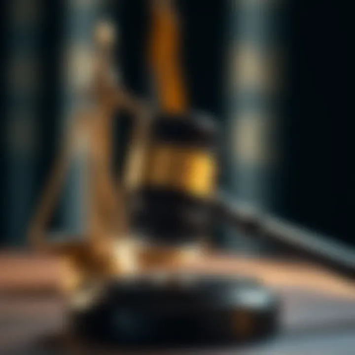Legal Decision in Cryptocurrency A gavel striking down symbolizing a legal decision in cryptocurrency.