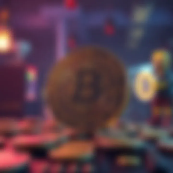 Illustration of the blockchain technology behind Simpsons Coin