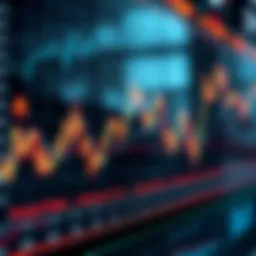 A dynamic chart showcasing cryptocurrency price movements