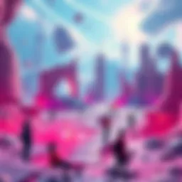 A vibrant depiction of The Sandbox virtual world, showcasing user-generated content and interactions.