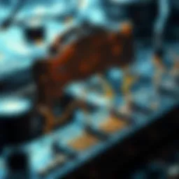 An intricate representation of blockchain technology