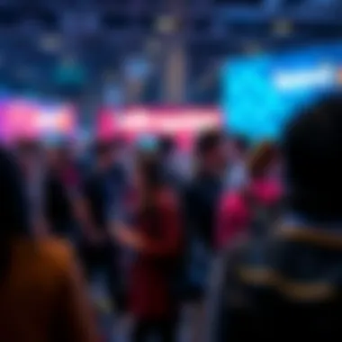 Networking Opportunities at Web Summit Attendees engaging in networking at a tech event