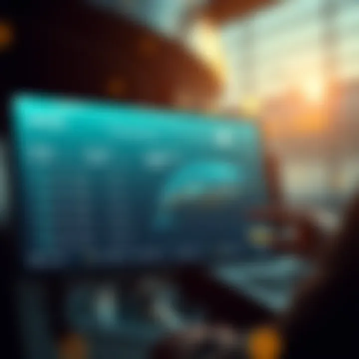 Whale Investment Platform Interface Illustration of Whale Investment platform interface showcasing investment options